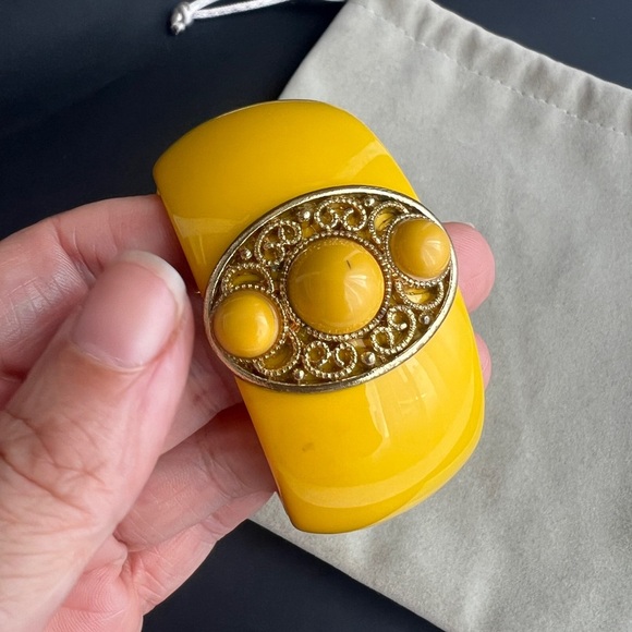 Yellow and Silver Women's Bracelet - Picture 7 of 7